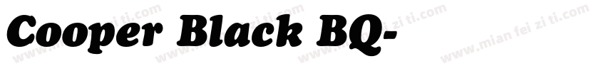 Cooper Black BQ字体转换